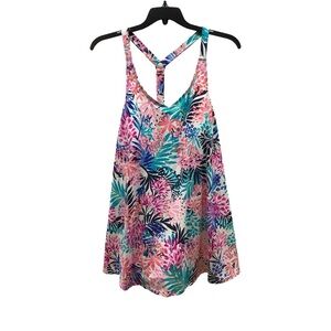 Sonnet Shores Size 18W Multi Color Print Swim Dress With Shorts. New With Tags